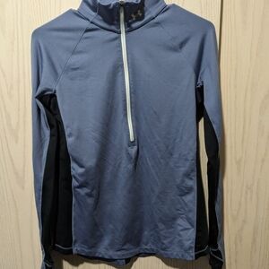 Under Armour Blue and Black Quarter-Zip Pullover